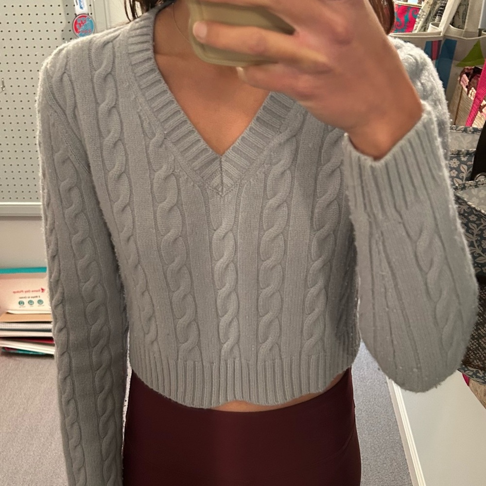 Aritzia cable knit sweater